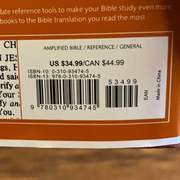 Amplified Topical Reference Bible, Hardcover ISBN: 9780310934745 - Picture 7 of 7